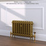 CI-RK460-10-MET-GOLD-LS01 - Rook 2 Column Victorian Cast Iron Radiator H460mm x W1974mm CI-RK460-10-MET-GOLD-LS01 - Rook 2 Column Victorian Cast Iron Radiator H460mm x W1974mm
